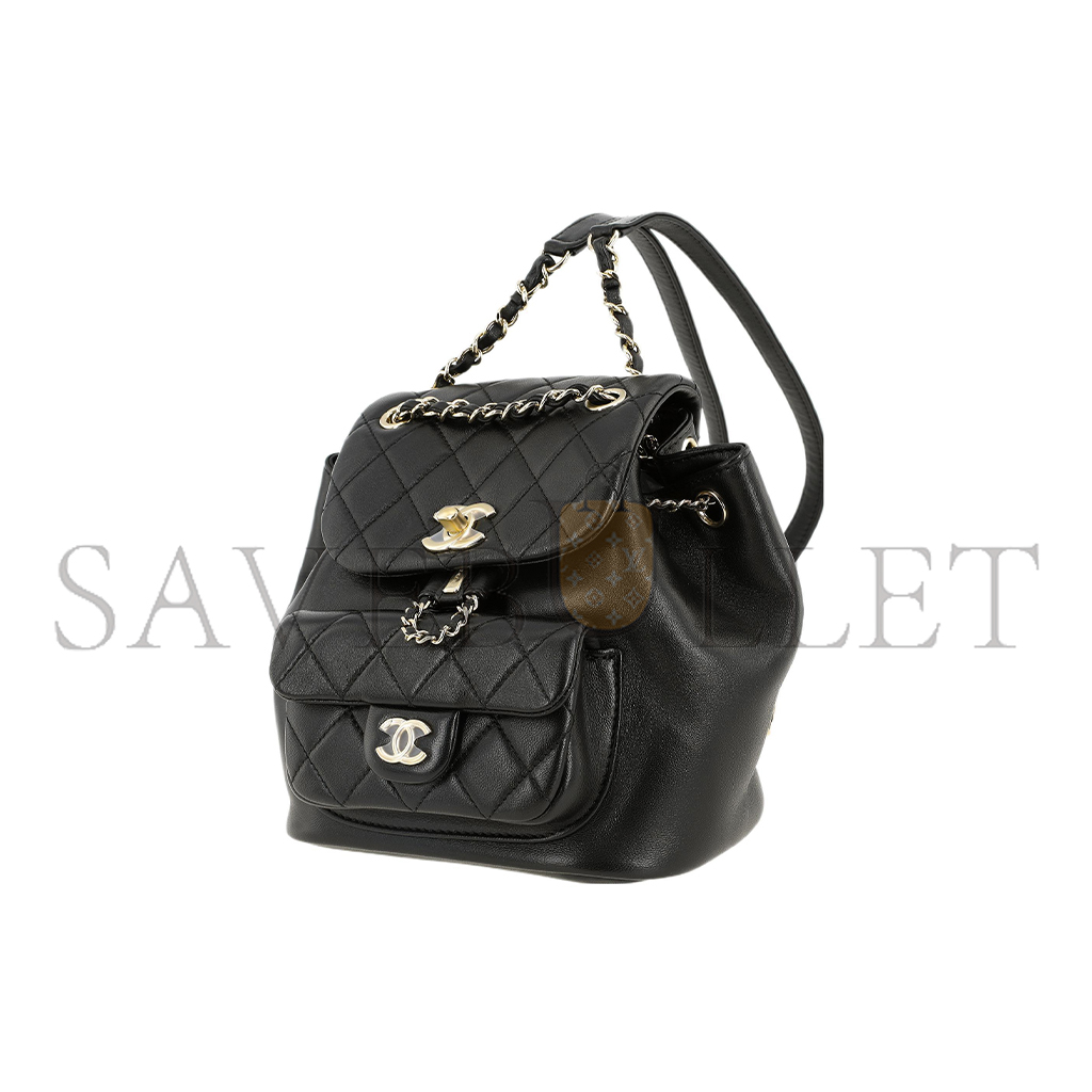 Ch*el duma sheepskin backpack black (18.5*18*12cm)